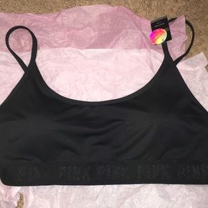 NWT Victoria’s Secret PINK sports bra in black
